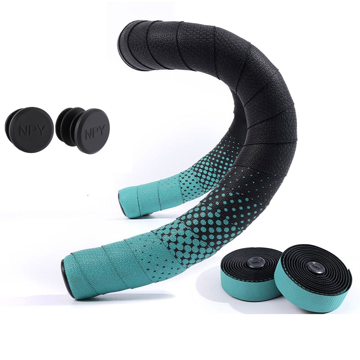 Road Handlebar Tape, Shock-Absorbing, Non-Slip, Sweat-Absorbing, Green