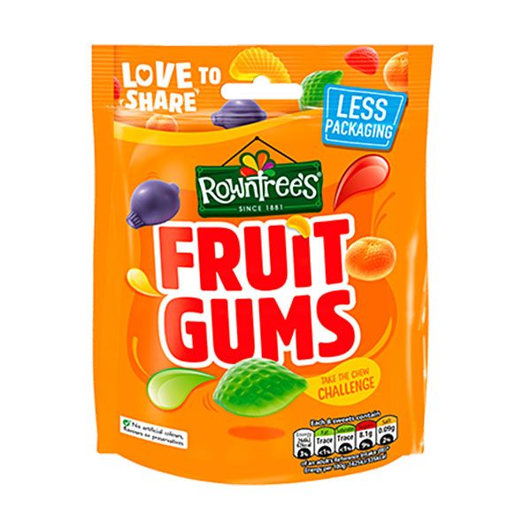 Rowntrees Fruit Gums Pouch - 2 x 150g