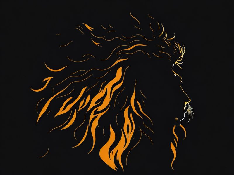 Canvas Wall Art - Silhouette Lion Sunset L02
