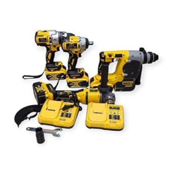 Hand Tool Set - Electric Drill, Hand Saw, Angle Grinder, Hammer 5 Piece