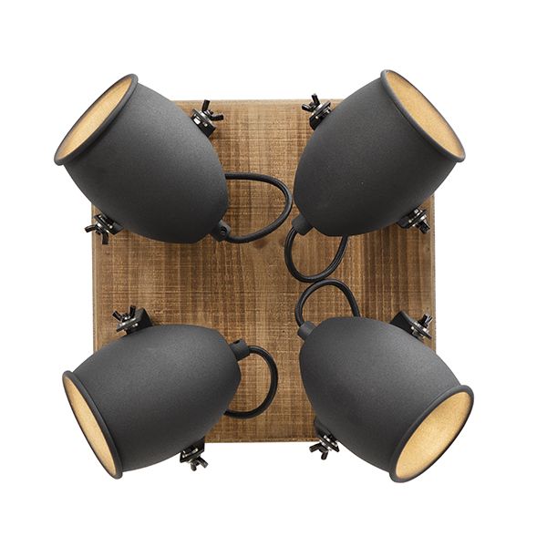The Lighting Warehouse - Spot Carbon 4 Light Black Wood