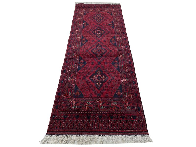 Carpetly- Stunning Afghan Turkman Handknotted Runner - 202 x 80 CM
