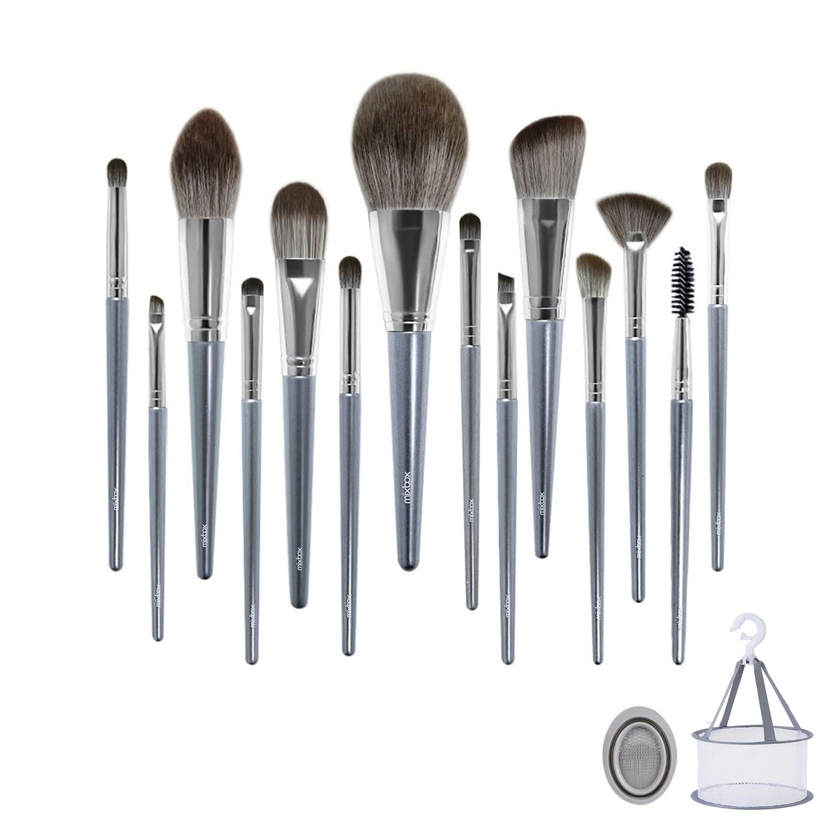 Mix Box 14 Pcs Professional Soft hair Makeup Brush Set with Cleaning tools