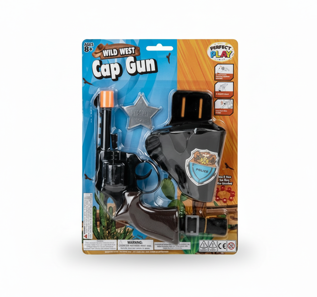 Perfect Play Cowboy Cap Gun Set - Multicolored Toy for Imaginative Play