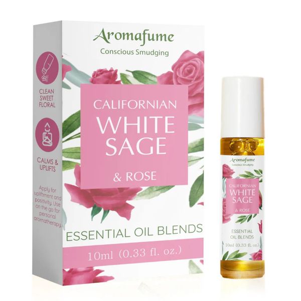 White Sage &amp; Rose Roll-On Oil - Aromafume 10 ml