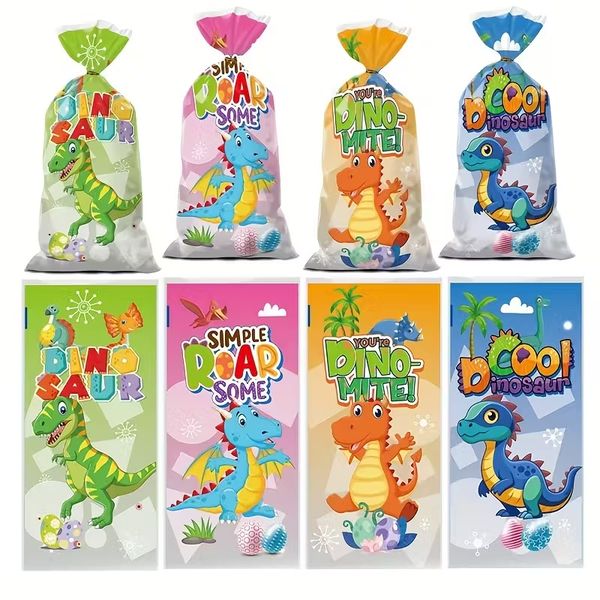 36-Piece DIY Colourful Dinosaur-Themed Candy Bags for roaring good times
