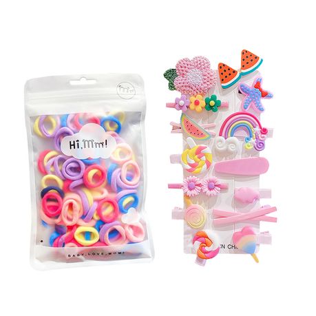 Cute Hair Colorful Clips With Elastic Hair Bands For Baby Girls | Buy Online  in South Africa 