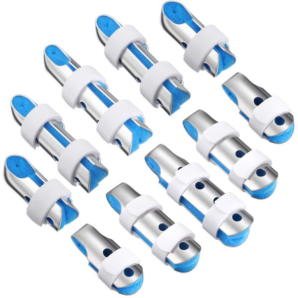 Finger Splint Set for Fracture, Tendon Injury Dislocation Recovery - 10 Piece