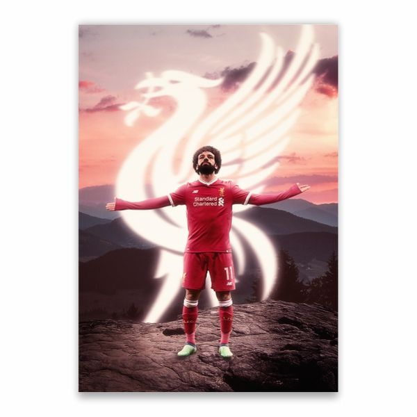 Mo Salah and Liverpool Logo Poster - A1