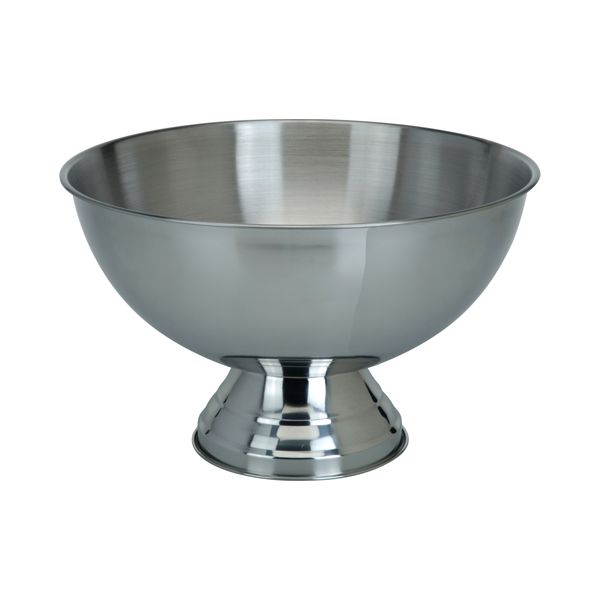 Excellence Homeware - Bowl On Foot, Stainless Steel - 400x400x245mm