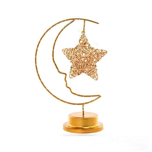Battery Operated Star Quarter Moon Table Lamp
