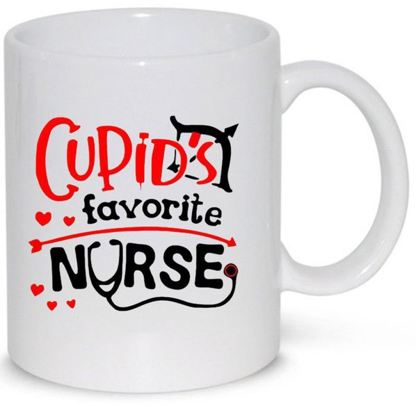 Cupid's Fav Nurse Valentines Gift Mug