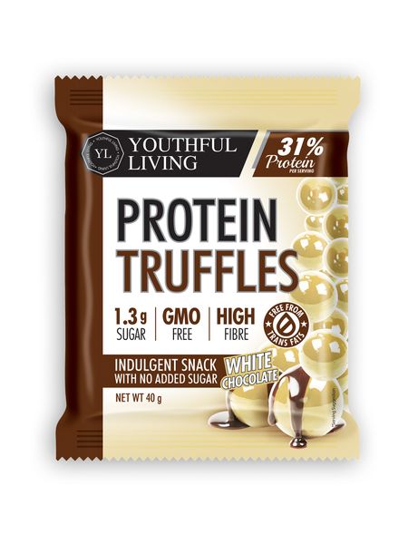Youthful Living Protein Truffles 40g White Chocolate x 12 Packs