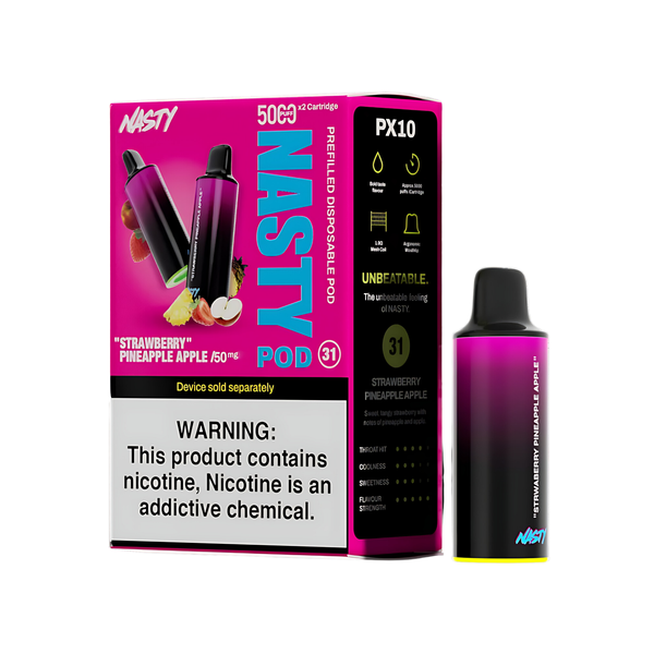 Nasty PX10 Prefilled Pods x 2 - Strawberry Pineapple Apple