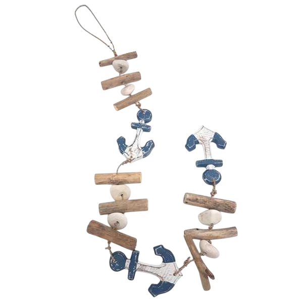 String Anchor Nautical Wall Hanging Decor - 90cm Long