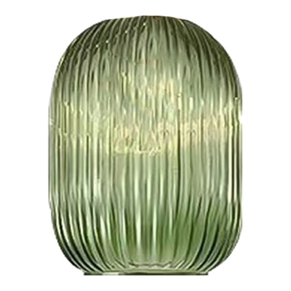 Decor Modern Ribbed Glass Chandelier Pendant Lamp Shade - 18cm
