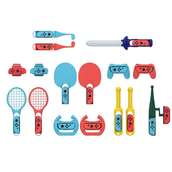 BasicX 18-in-1 Switch Sports Accessory Kit - Tennis, Golf, Racing Wheels