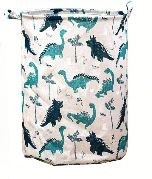 Laundry Basket Canvas Fabric Foldable Organiser Basket for Kids or Nursery