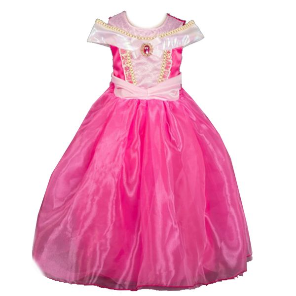 Kid's Pink Off-The-Shoulder Pink Princess Dress
