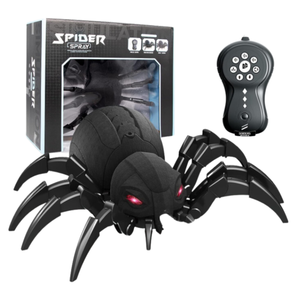 Remote Controlled Spider Set with Spray Function - 5 Functions - 9 Piece