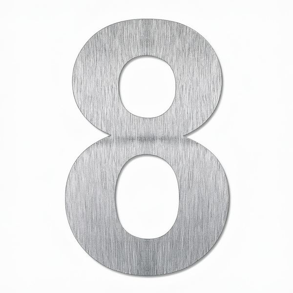 Modern Design Stainless Steel House Number 8 - Sleek, Durable &amp; 228mm Thick