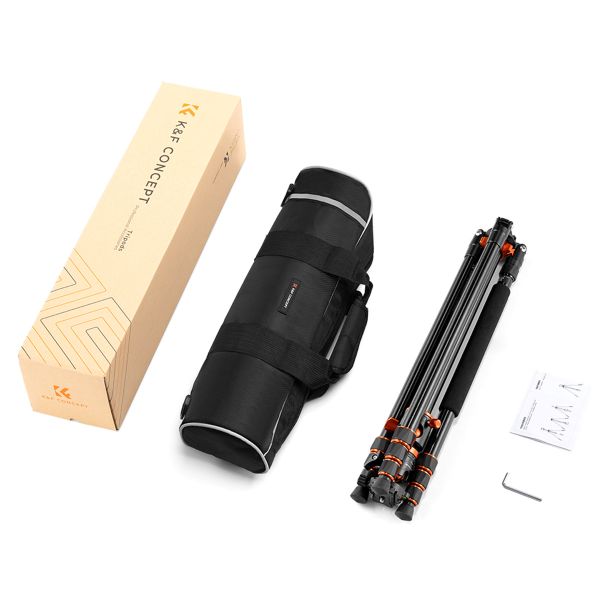 K&amp;F 2.4 m Aluminium Video Tripod with Detachable Monopod &amp; 360 Ball Head