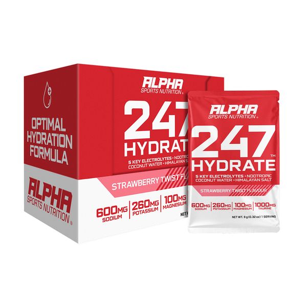 Alpha Sports Nutrition 247 Hydrate - Strawberry Twist - 20 x 9g Sachets