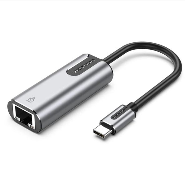 Vention USB-C to Gigabit Ethernet Adapter 0.15M Gray Aluminum