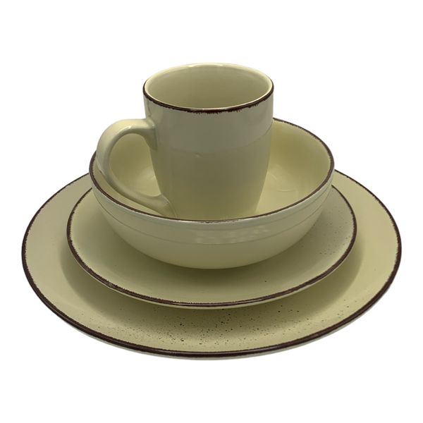 Dinner Set 16 Piece Lipped Border