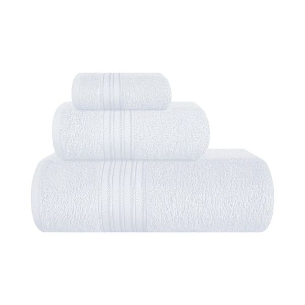 Luxury Linens 3-Pack 100% Cotton 600 GSM Cotton Towel Set Bath,Hand &amp; Face
