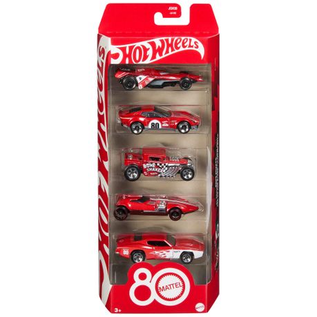 Hot Wheels Core Mattel 80Th Anniversary 5-Pack Of Toy Cars Image