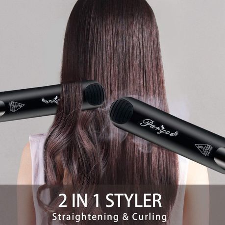 2 in 1 outlet steam professional hair straightener