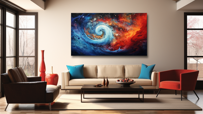 Canvas Wall Art - Cosmic Harmony Bold Splashes - HD0230