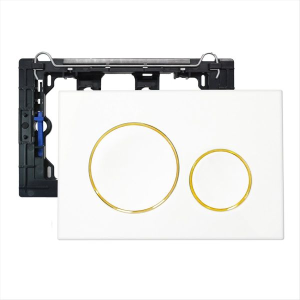 Dual Flush Flushing Plate Set For Geberit Sigma 20 Golden Ring