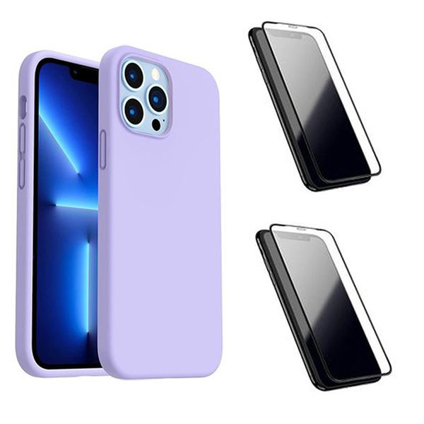 set of 3 silicone case purple for iPhone 14 / 14 Pro / 14 Plus / 14 Pro Max
