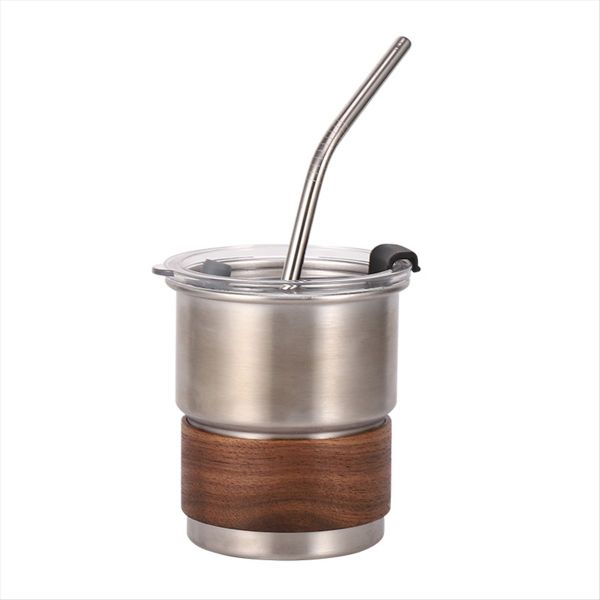 Portable Stainless Steel Coffee Mug with Lid for Camping, Ideal for Outdoor