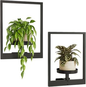 2pcs Window Art Hanging Plant Rack Wall Holder Mounted Flower Pot Rack ...
