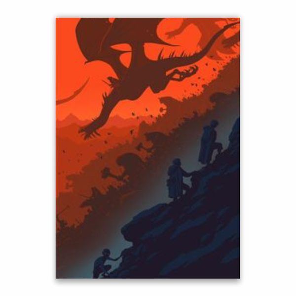 Frodo Sam And Smeagol Mordor Poster - A1