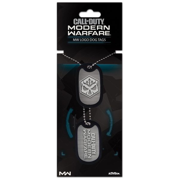 Official Call of Duty Modern Warfare Set of "Skull &amp; Logo" Dog Tags