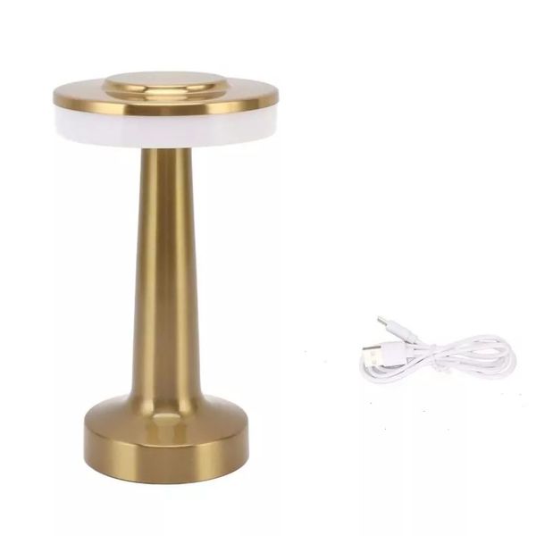 Rechargeable LED Table Lamp Barbell Design Touch Control 3 White Modes