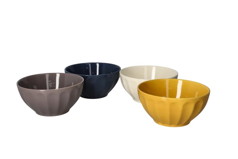 Mixed Colour Dessert Bowl - 15cm - 4 Piece