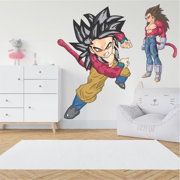 Dragon Ball Z SSJ 4 Son Goku and Vegeta Decal