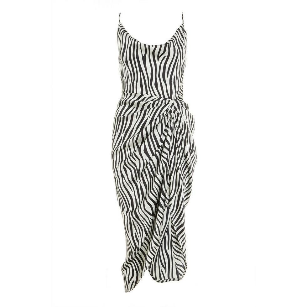 Quiz Ladies - Sage Satin Zebra Print Strappy Dress | Shop Today. Get it ...