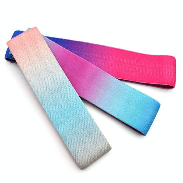 Pack Of 3 Levels Non-Slip Elastic Workout Resistance Bands - Multicolor