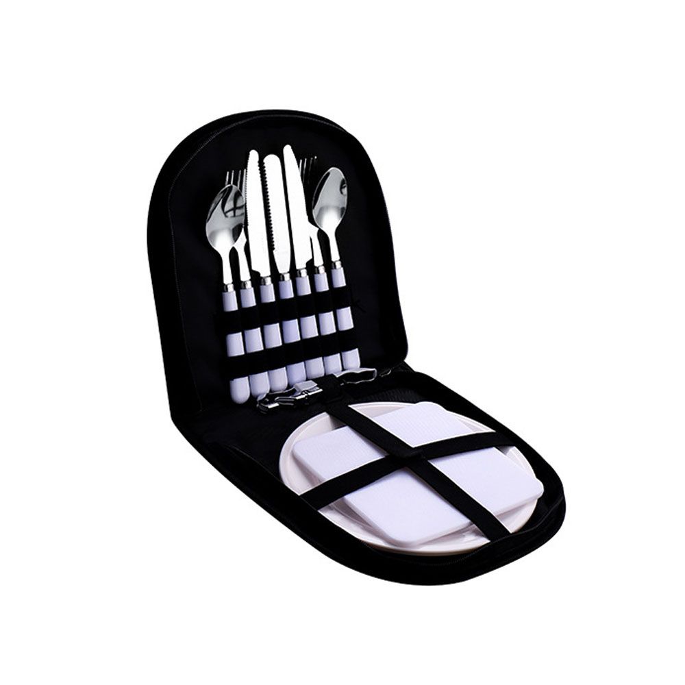 Camping Silverware Kit Cutlery Organizer Utensil Picnic Set Shop