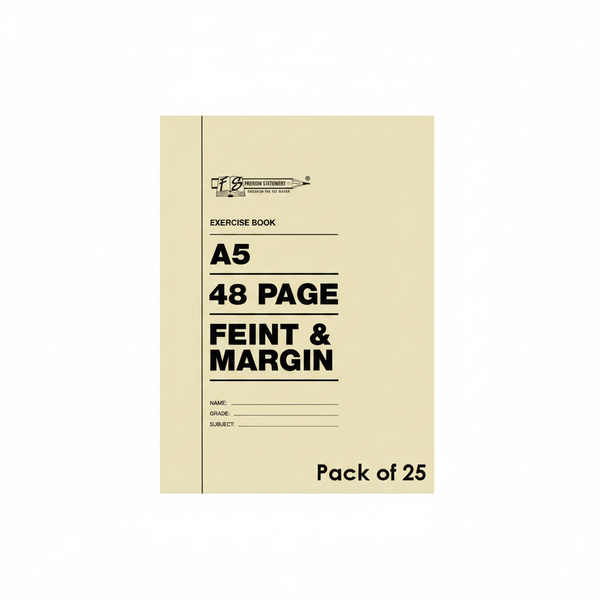 FS Nexx 25 Pack A5 College Exercise Book 48 Pages Feint &amp; Margin