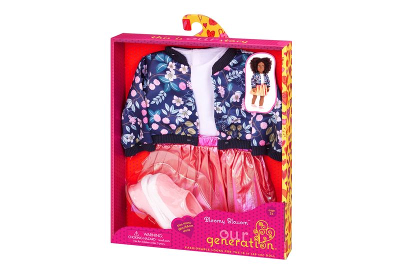 Our Generation Regular Floral Jacket W/Skirt Outfit - Bloomy Blossom