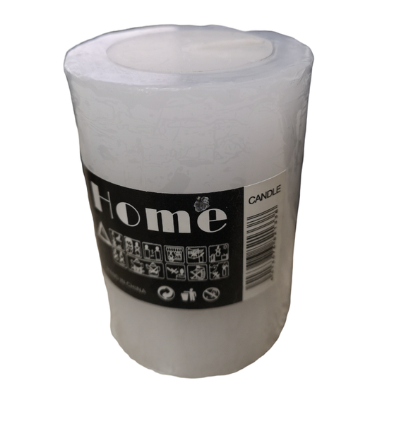 Medium White Candle - 10cm x 7cm