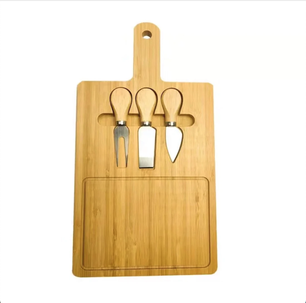 Bamboo Cheese Board and Knife Set - Soul Lifestyle