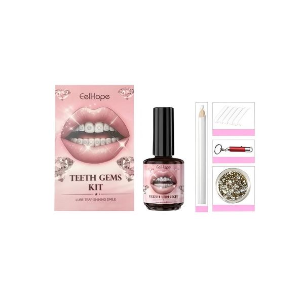 EelHope Shiny Teeth Ornament Gem DIY Kit for Girls/Women